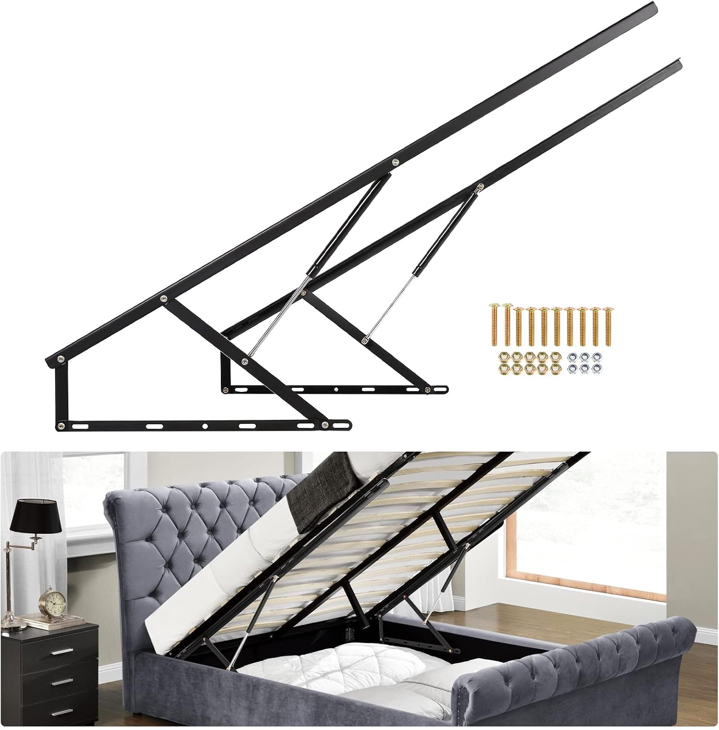 4.6 FT Bed Lift Mechanism, 176 - Gas Lift Storage Bed Hydraulic review and price