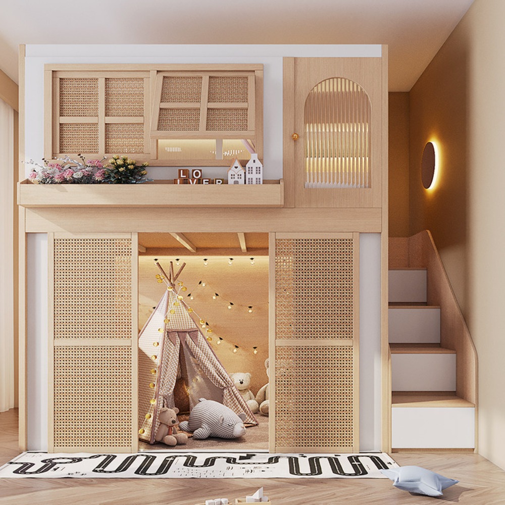 Bunk Bed with Separate Privacy - Bunk Bed With Stairs And Slide review and price